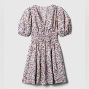 Gap Puff Sleeve Smocked Mini Dress- Size XL
